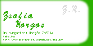 zsofia morgos business card